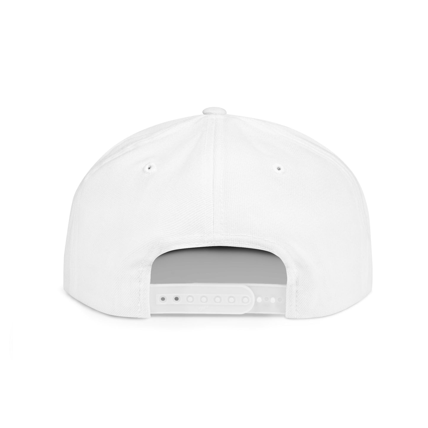 Scratch Co. Flat Bill Snapback Hat — Embroidered Logo Cap