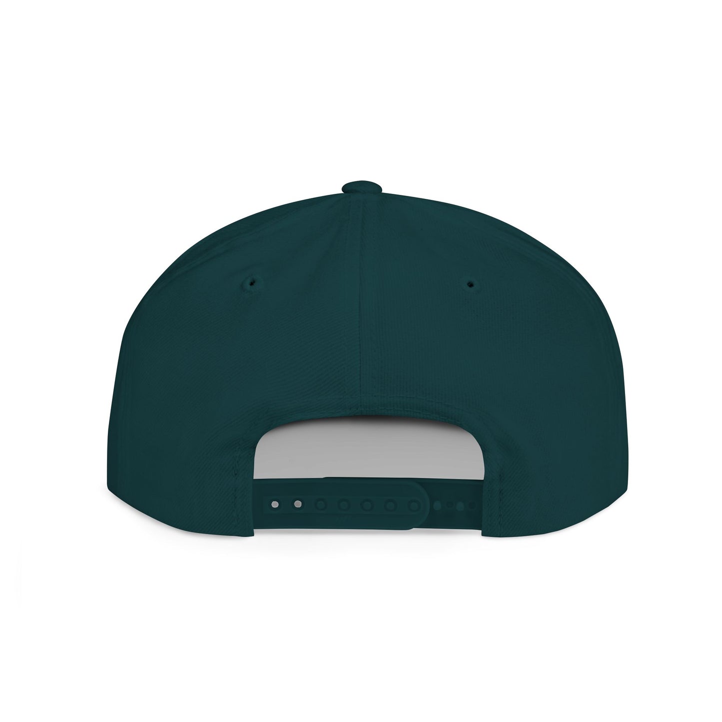Scratch Co. Flat Bill Snapback Hat — Embroidered Logo Cap