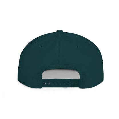 Scratch Co. Flat Bill Snapback Hat — Embroidered Logo Cap