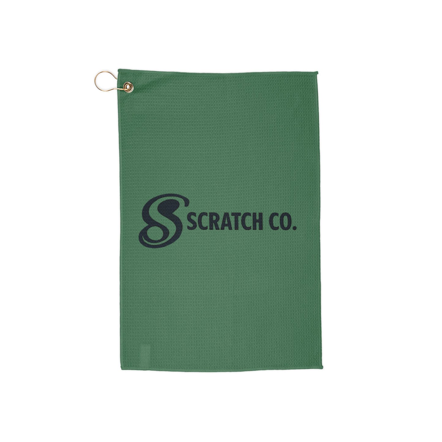 Scratch Co. Golf Towel – Green Microfiber with Brass Grommet