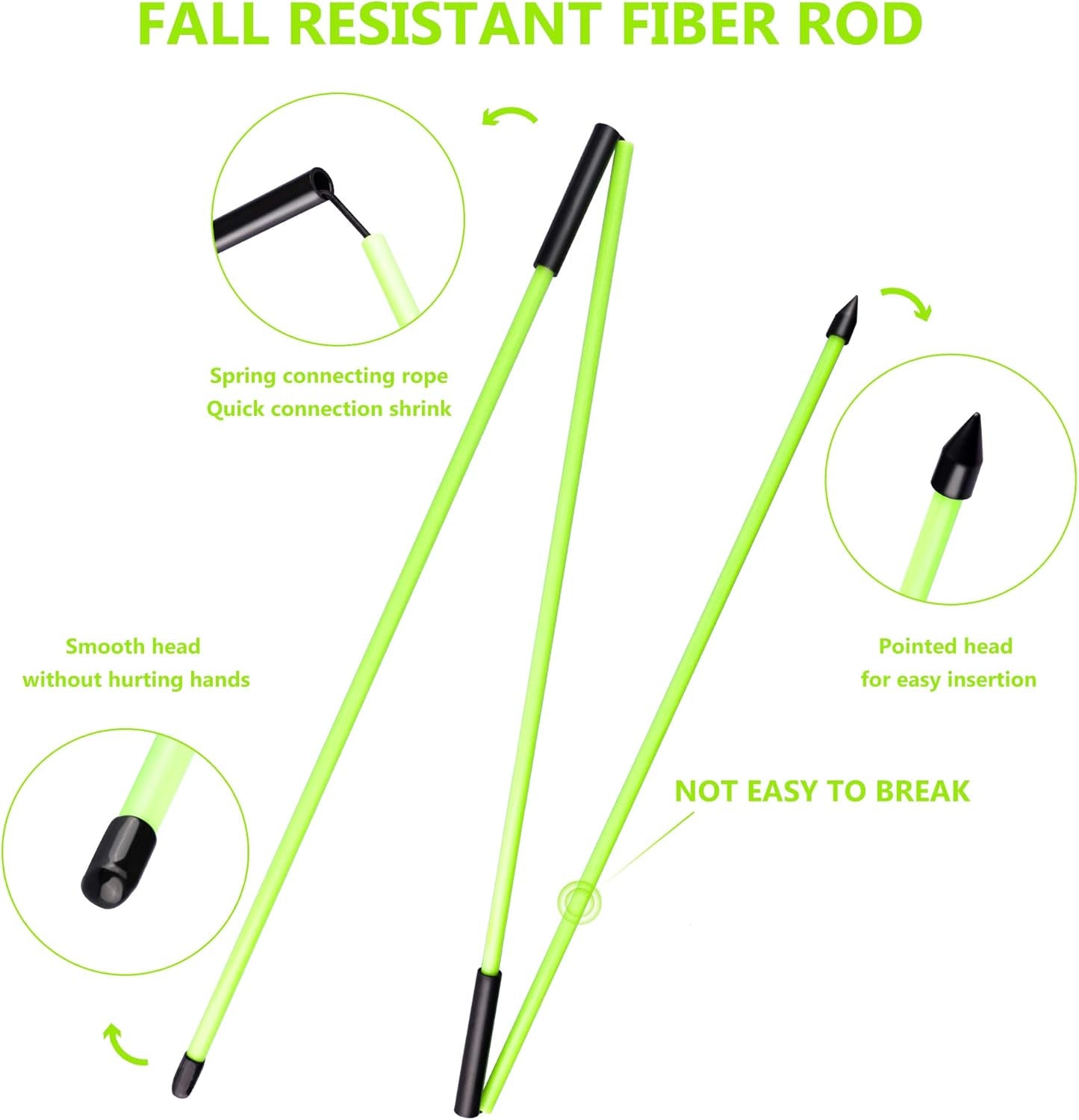 Golf Alignment Stick - Upgraded 48" Golf Sticks Training Aid 2 Pack for Aiming, Putting, Full Swing Trainer, Posture Corrector with Clear Tube Case Golf Gifts for Men Women Golfers