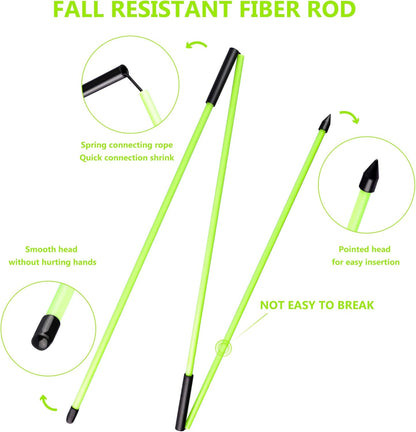 Golf Alignment Stick - Upgraded 48" Golf Sticks Training Aid 2 Pack for Aiming, Putting, Full Swing Trainer, Posture Corrector with Clear Tube Case Golf Gifts for Men Women Golfers