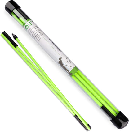 Golf Alignment Stick - Upgraded 48" Golf Sticks Training Aid 2 Pack for Aiming, Putting, Full Swing Trainer, Posture Corrector with Clear Tube Case Golf Gifts for Men Women Golfers